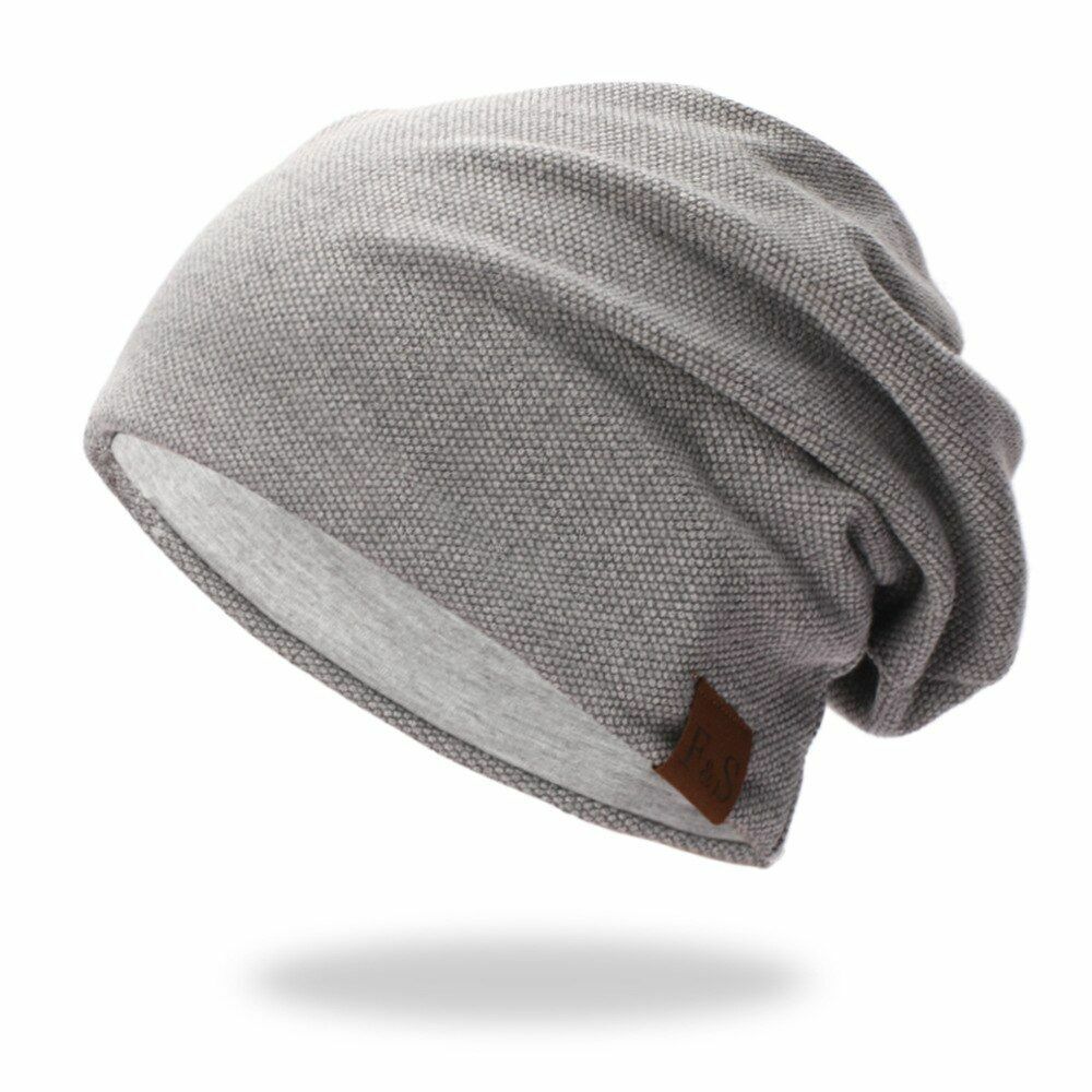 Lightweight Cap Casual Thermal Elastic Knitted Cotton Hat Autumn Spring Sport