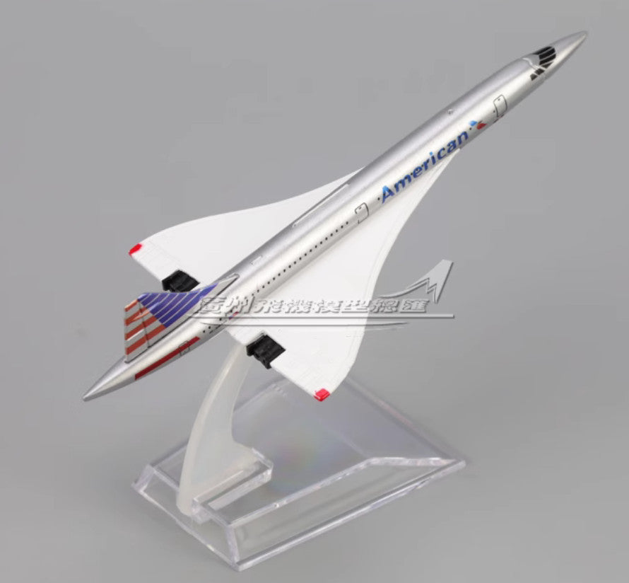 16cm American Concorde Passenger Airplane Diecast Aircraft Metal Plane Model