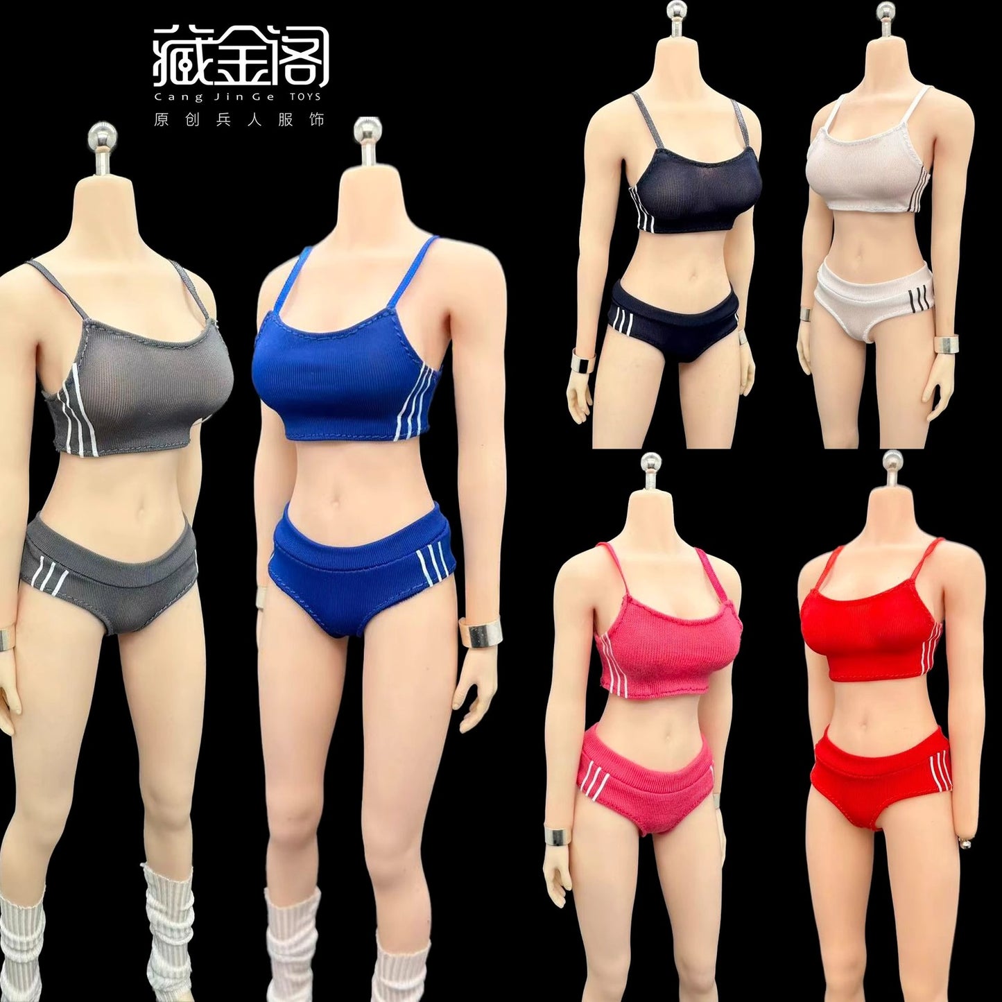 1/6 Female Athletic Tank Top And Shorts Set for 12" PH TBL Action Figures