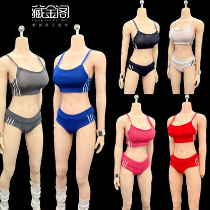 1/6 Female Athletic Tank Top And Shorts Set for 12" PH TBL Action Figures