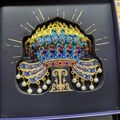 Xiaoduan Empress Dragon Phoenix Crown Fridge Magnet Metal Cultural Souvenir