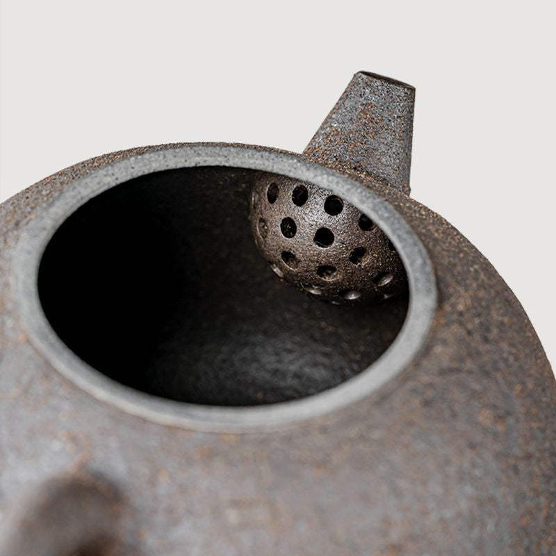 Handmade Chinese Iron Clay Teapot 130ml Antique Style Gongfu Tea Pot