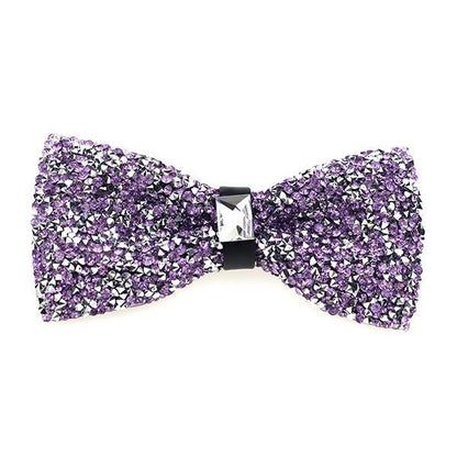 Men Bowtie Diamond Luxury Crystal Gem Tie Fashion Wedding Party Neckwear Banquet