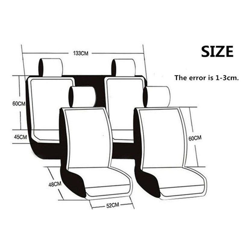 2PCS Genuine Australian Sheepskin Fur Long Wool Car Front Seat Cover Warm Winter