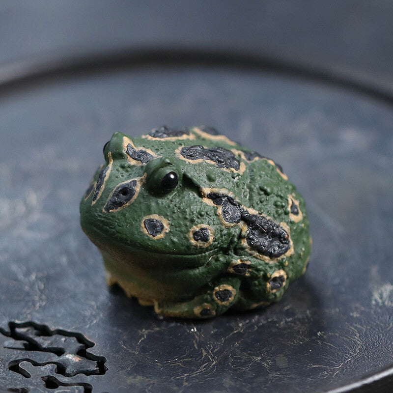 Toad Yixing Zisha Tea Pet Frog Tea Play Figurine Tea Ceremony Tea Statue Chinese