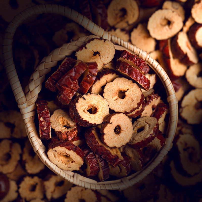 Red Date Slices 250g Seedless Crispy Sweet Dates, Dried Date Rings Health Tea