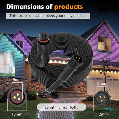 Extension Cable for Govee Permanent Outdoor Lights Pro, IP68 Waterproof Extensio