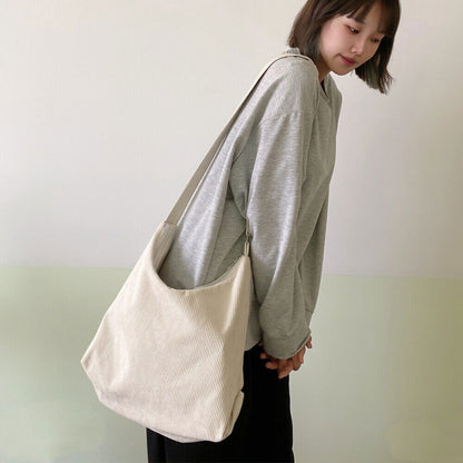 Women Striped Bags Zipper Crossbody & Shoulder Bag Eco Cloth Books Handbags