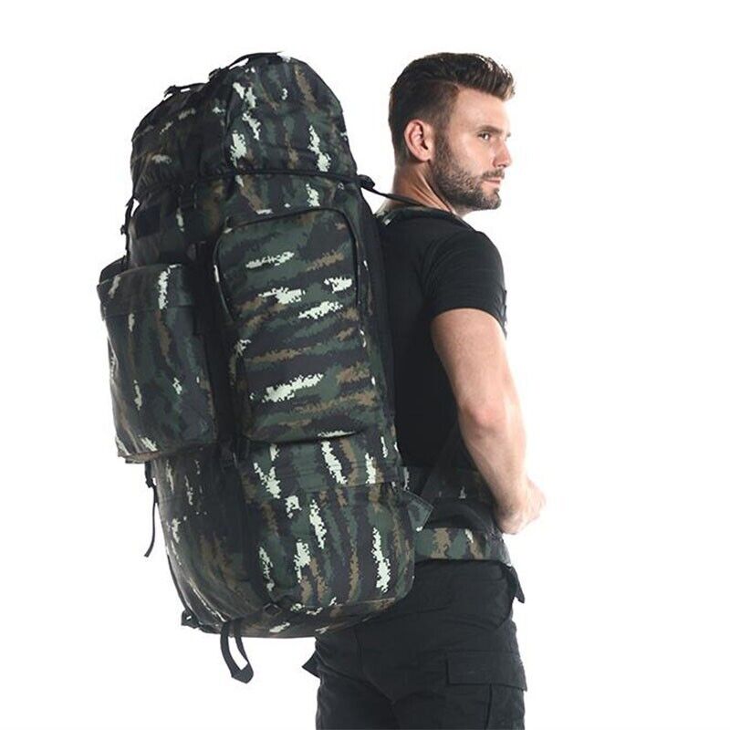 100L Military Tactical Backpack Large Capacity Waterproof Travel Bag Rain Cover