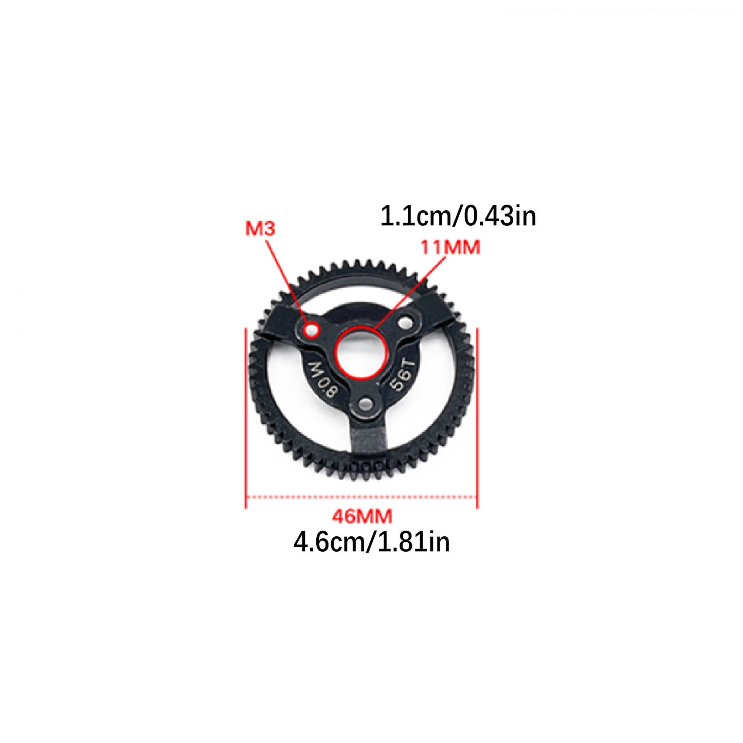 0.8M 32P Spur Gear 56T+16T+18T+20T For Traxxas Slash 2WD VXL XL-5 Bandit 1/10 F