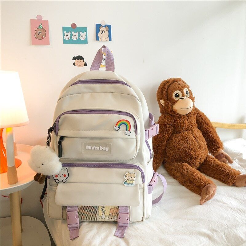 Women Backpack Female Student Girls School Bag Light Travel Knapsack