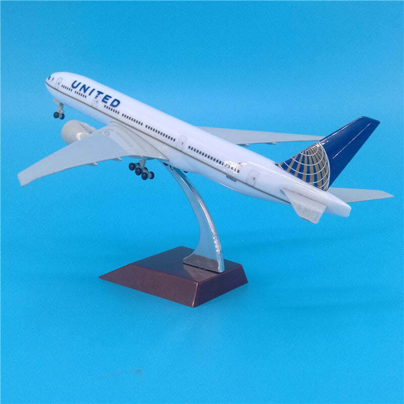 20cm UNITED AIRLINES BOEING 777 Passenger Aircraft Diecast Plane Airplane Model