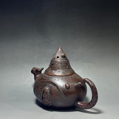 Chinese Yixing Zisha Clay Handmade Exquisite Teapot （籠头竹笋壶 底款：供春）