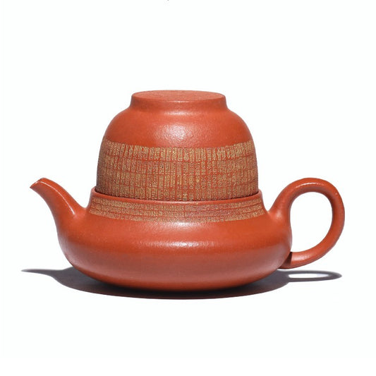 170ml Yixing Purple Clay Teapots Handmade Gold Drawing Pot Zhu Mud Tea Kettle
