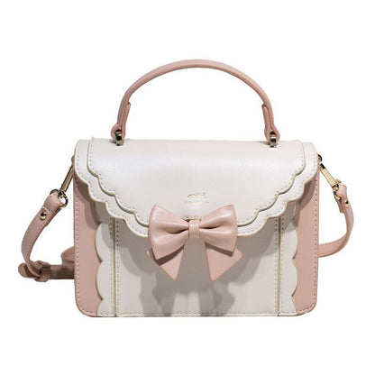Cute Bow Shoulder Bag Handbag Synthetic Leather Crossbody Clutch Polyester Lace