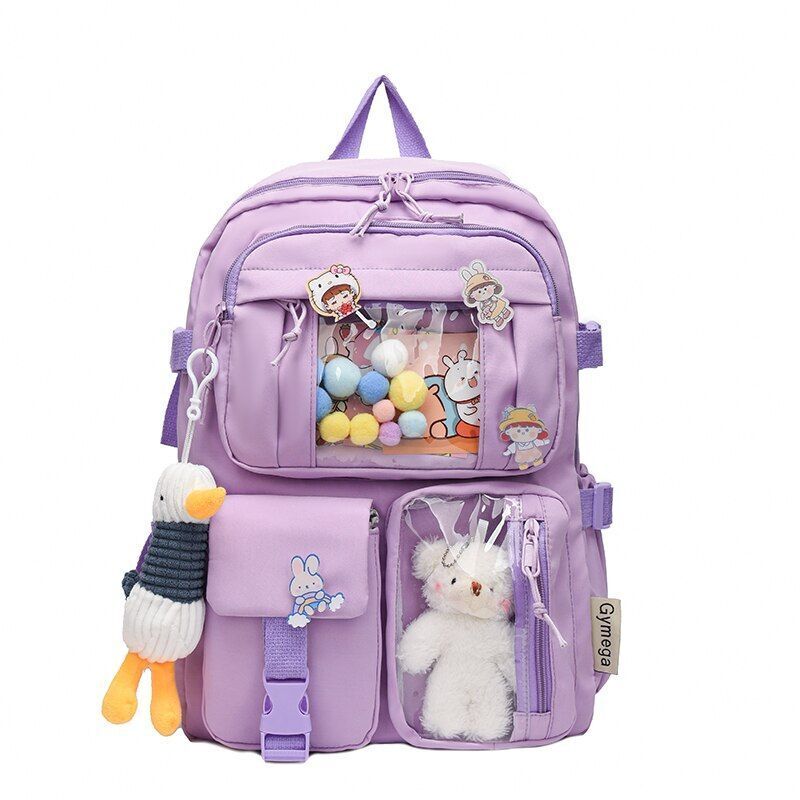 Women Backpacks Waterproof Multi-Pocket Nylon School Student Bag 40*11*30 CM 1PC