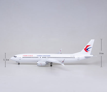 47CM 1:85 CHINA EASTERN BOEING 737 MAX Passenger Plane Landing gear Resin Model