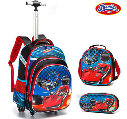 3pcs Schoolbag Lunch Bag School Bags Wheeled Backpack Student Backpack Boys