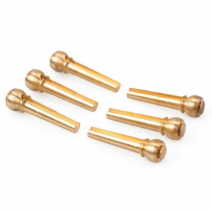 6Pack Acoustic Guitar Brass Bridge Fixed Pins Cone String Dot Solid String Nails