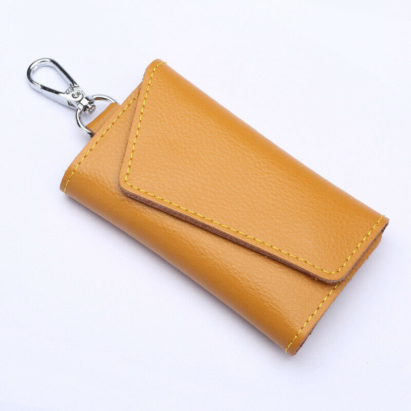 Men Women Car Key Keychain Key Bag Holder Pouch Leather Unisex Key Bag Small Bag