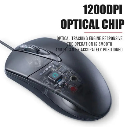 2PCS USB 2.0 Optical Wired Scroll Wheel Mouse PC Laptop Notebook Desktop Black