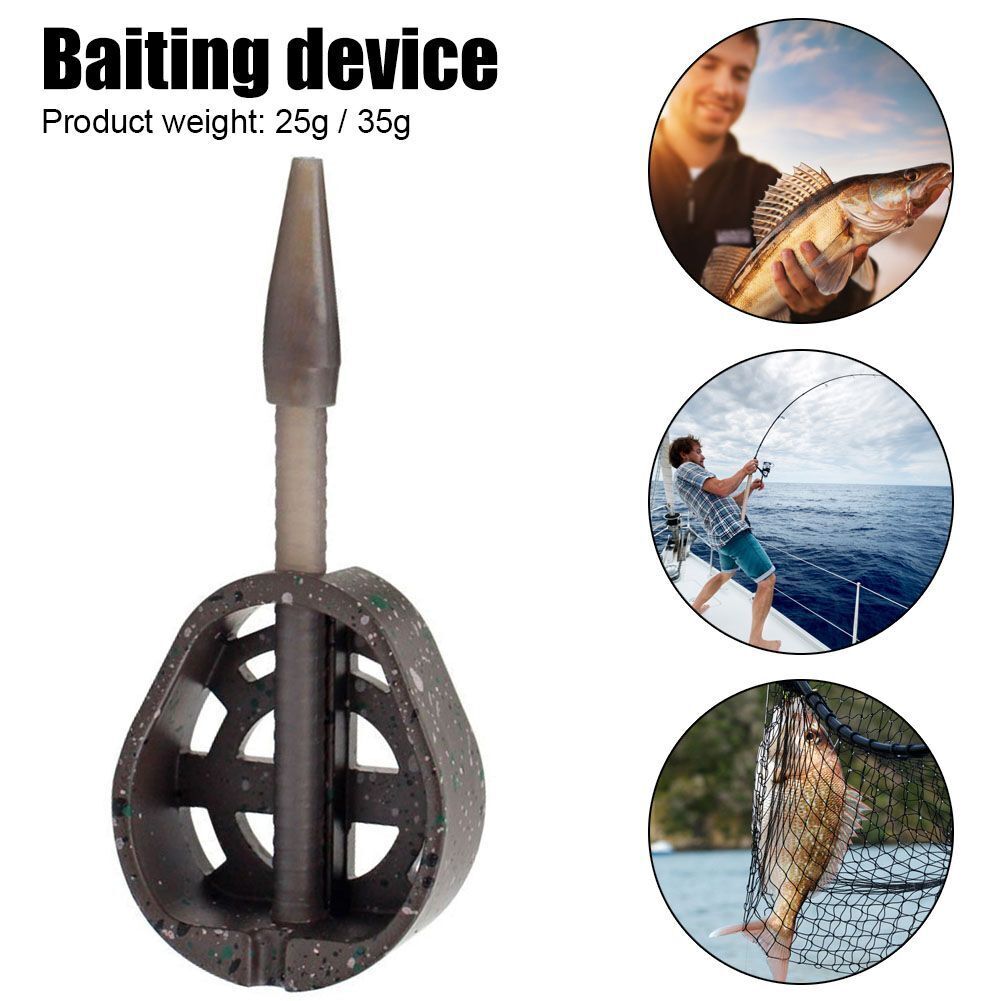 25/35g Inline Method Feeder Mold Bait Thrower Bait Plumb Set Zinc Alloy Carp Kit