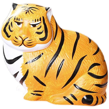 10cm Ceramic Tiger Tea Pet Ornaments Zen Tea Table Tea Tray Decor Tea Set