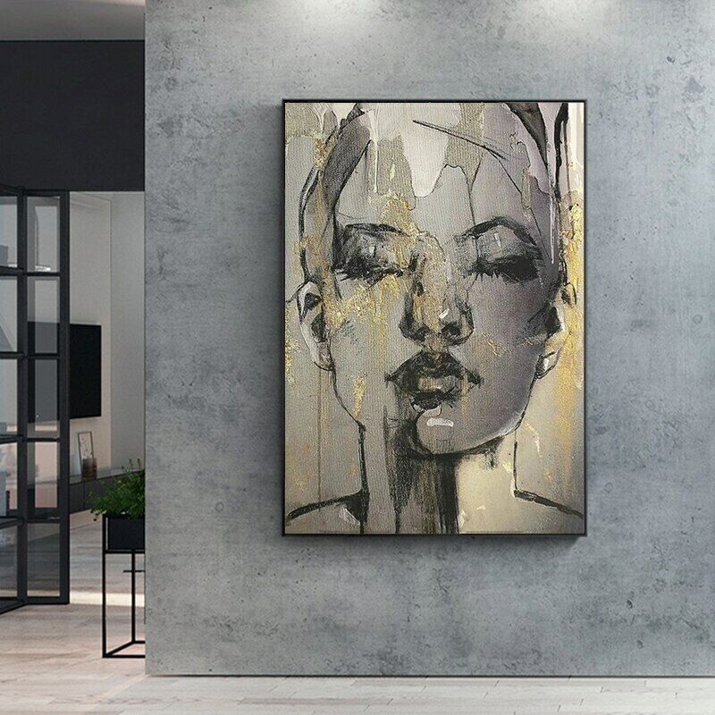 Face Black Canvas Posters Canvas Painting Wall Art Picture Home Decor Prints Art