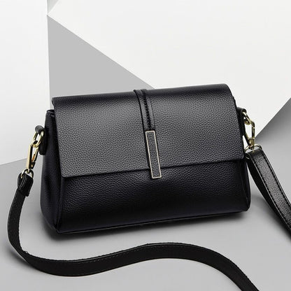 Genuine Leather Bag Fashion One Shoulder Messenger Square Crossbody Polyester