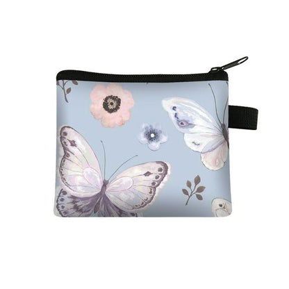 Floral Print 13.5*11 CM Cosmetic Bag Napkin Organizer Coin Card Lipstick Pouches