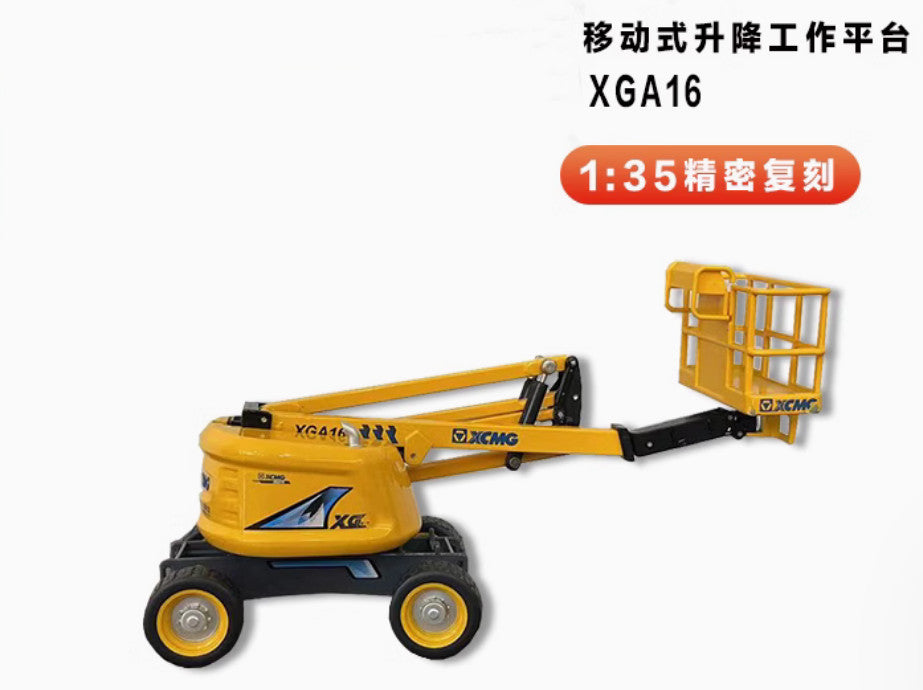 1:35 XCMG XGA16 Articulating Boom Aerial Work Platform Crane Diecast Model