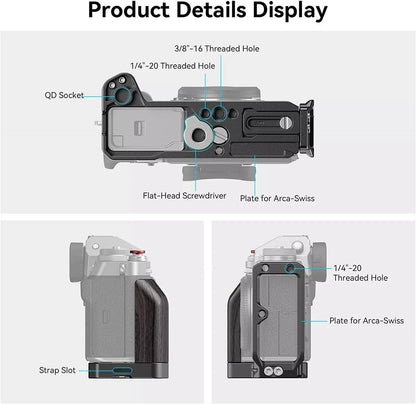 SmallRig X-T5 Arca-Swiss L Bracket Plate For FUJIFILM X-T5 Mirrorless Camera