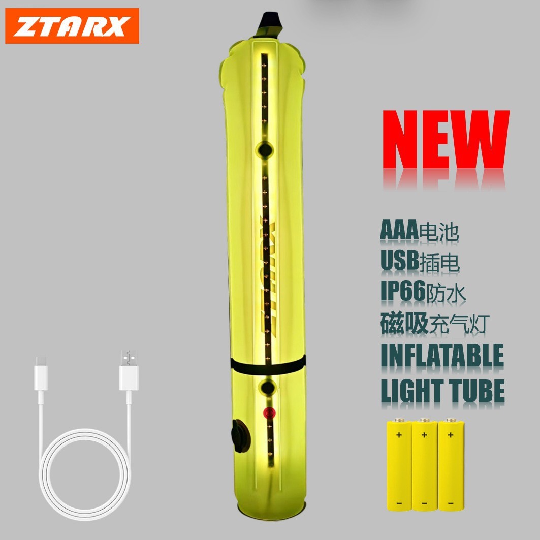 Camping Solar Inflatable Light Folding Waterproof Magnetic Solar Camping Light