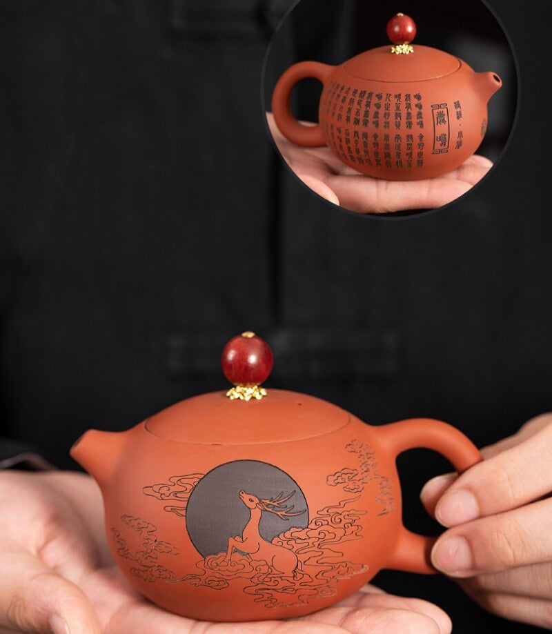 Handmade Tea Set Real Yixing Zisha Purple Clay Tea Pot Cup Pitcher Filter Net