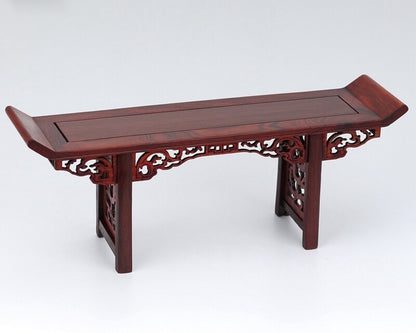 11" Long Rosewood Rack Miniature Shelf Stand Pot Bonsai Table Display Base Decor