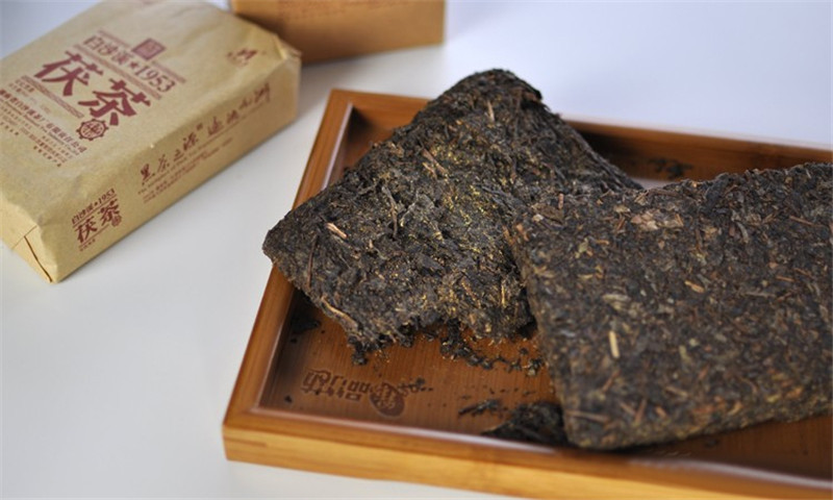 The Antifatigue Hunan Dark Tea Jinhua Fu Brick Tea Nature Chinese Black Tea 338g