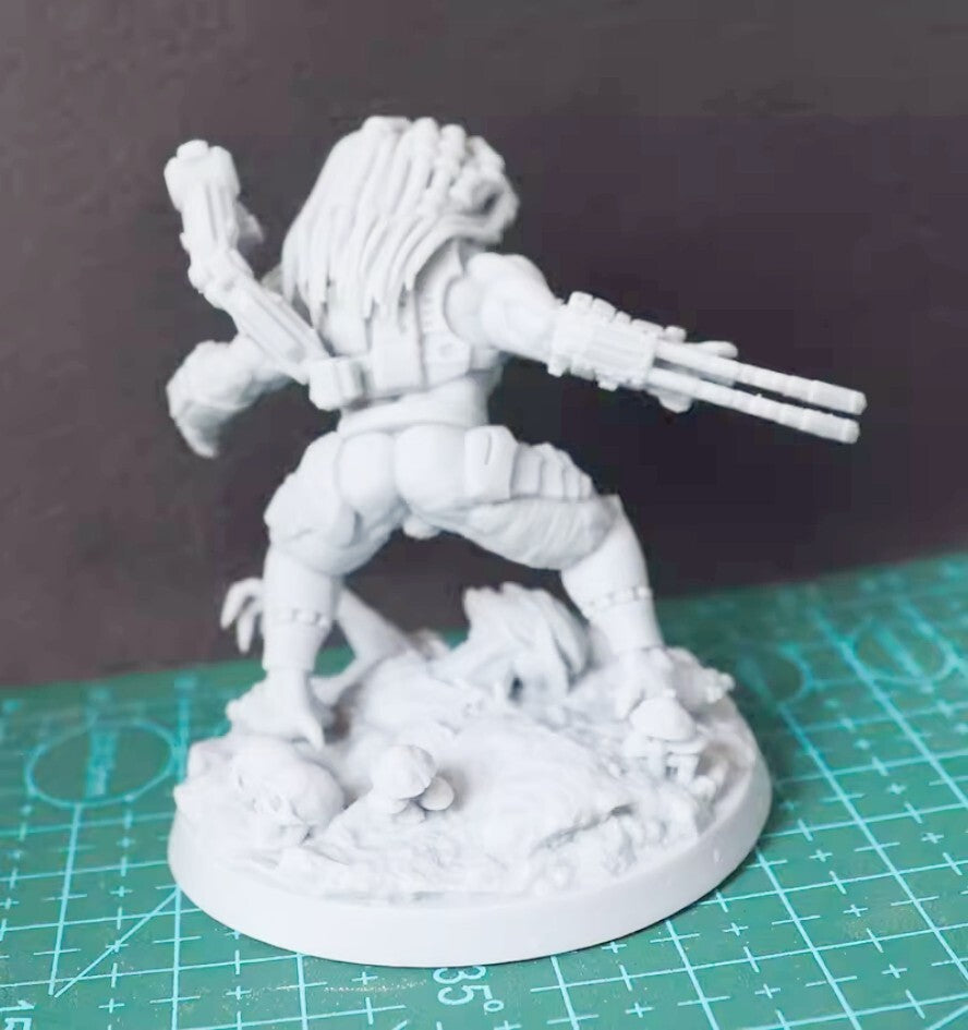 1/32 56mm resin figure model Fantasy Iron Blood Warrior 3D Printing Unassembled