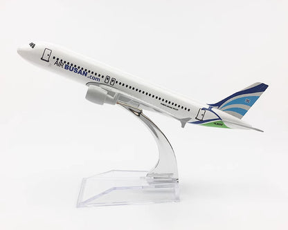 16CM AIR BUSAN AIRBUS A320 Passenger Aircraft Aeroplane Diecast Airplane Model