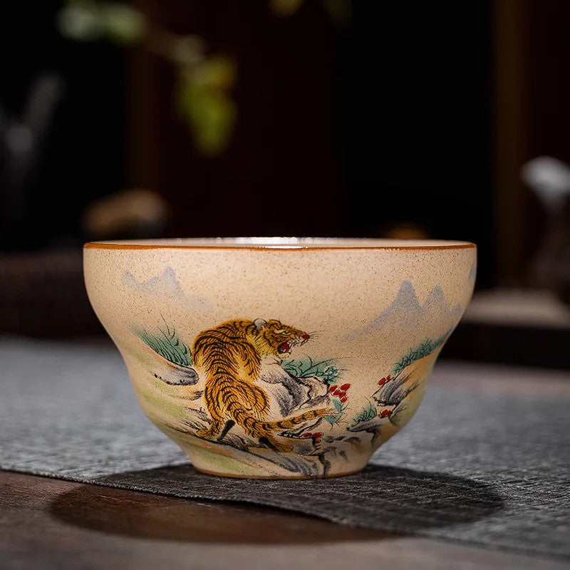 Chinese Zodiac Porcelain Teaware Tea Ceremony Teacup Kungfu Tea-tasting Cup