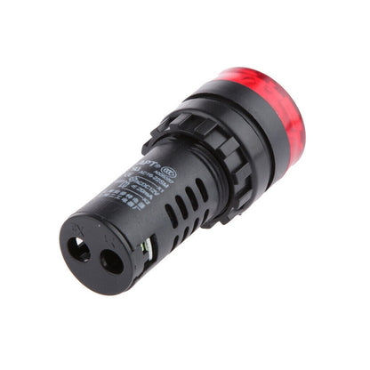 2 Pack New DC 12V Red LED Buzzer Alarm Signal Indicator Flash Light Panel Mount