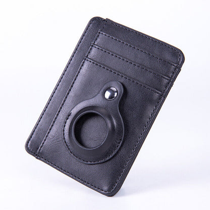 Airtag Wallet Genuine Leather Credit Card Money Holder Case Air Tag Cover Gift