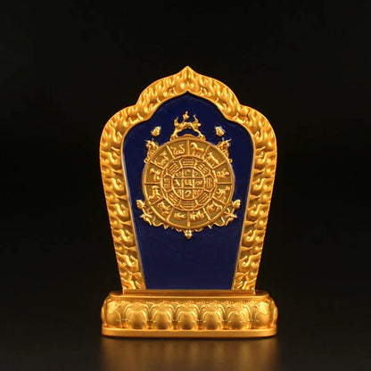 20cm Esoteric Double Face Buddhist Man-bcu Nine Palaces and Eight Diagrams Craft