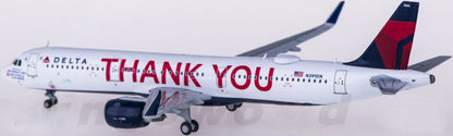 1:400 GeminiJets DELTA THANK YOU AIRBUS A321 Passenger Airplane Diecast Model