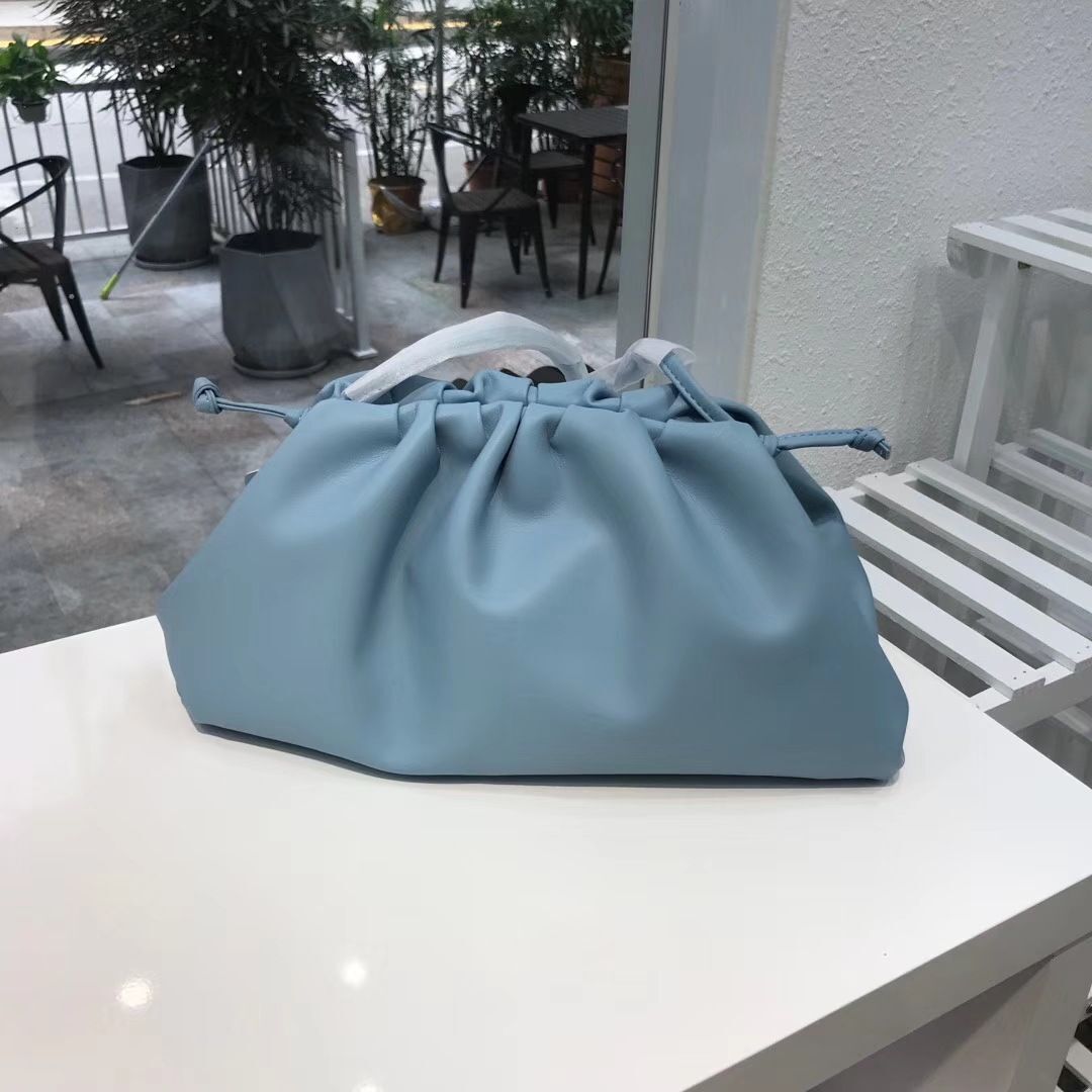 Cow Leather Cloud Bag Shoulder Bag Small Crossbody Dumpling Shape Handbag Clutch