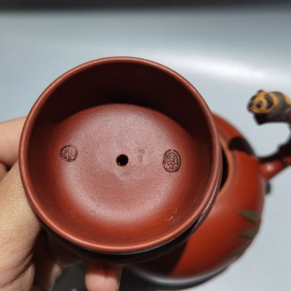 Chinese Yixing Purple Clay Teapot Tea Set Pot Zisha Ceramic Cute Decor Figurine