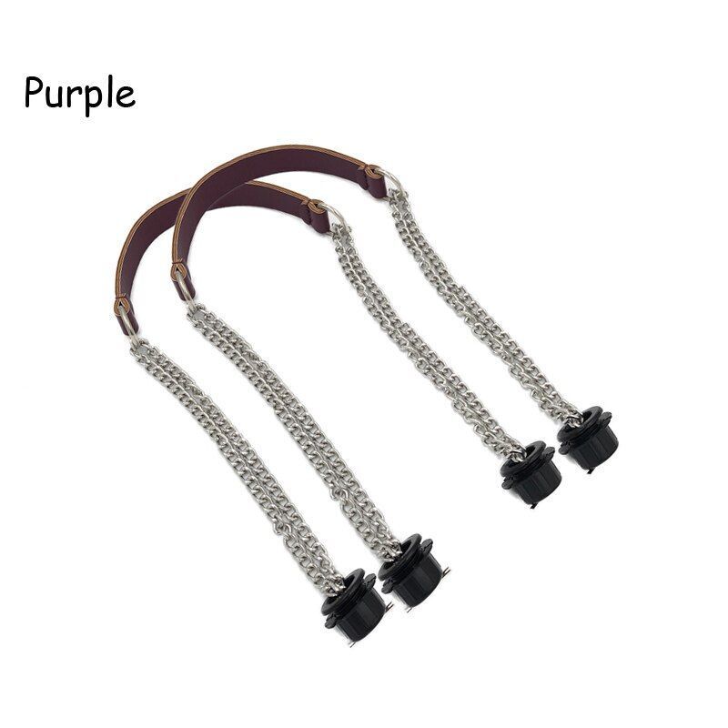 Synthetic Leather Chain Handle Silver Aluminum Handle Bag Handbag Accessories