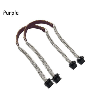 Synthetic Leather Chain Handle Silver Aluminum Handle Bag Handbag Accessories