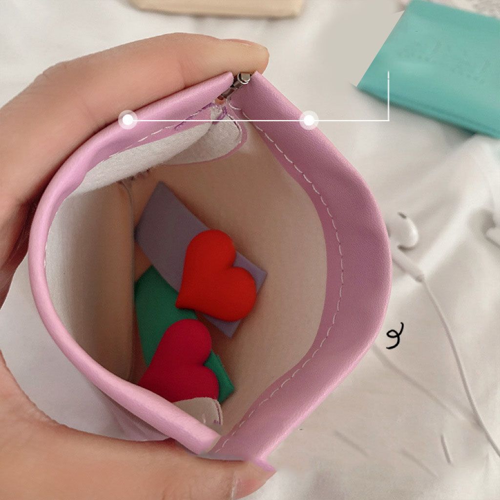 Cosmetic Bag Protective Sleeve Lipstick Storage Synthetic Leather Makeup Purse