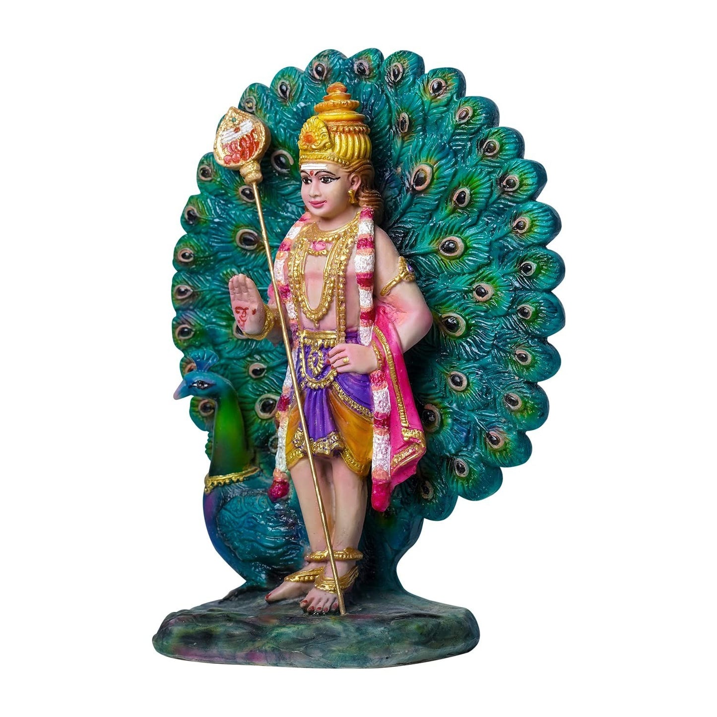 Hindu God Lord Murugan Kumaraswamy Statue Figurine Showpiece Idol Resin