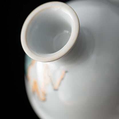 70ml Retro White Porcelain Sample Tea Cup Hand Painted Goblet Small Master Cup
